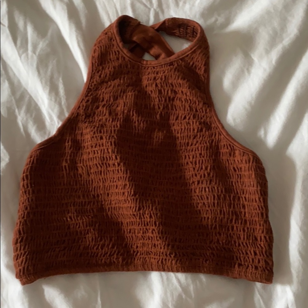 Urban Outfitters cropped high neck tank